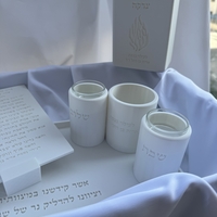 סט הדלקת נרות מוגדל עם נר נשמה