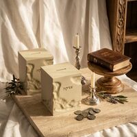 קופת צדקה מרובעת דגם דמוי אבן