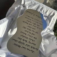 תמונת קיר מזמור לתודה לתלייה עם ספייסרים