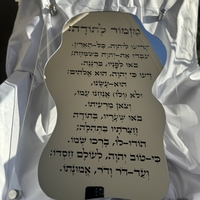 תמונת קיר מזמור לתודה לתלייה עם ספייסרים