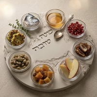 מגש ראש השנה בדגם ״דמוי אבן״