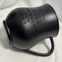 נטלה חרס מעוגלת שחורה