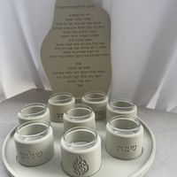 סט הדלקת נרות -8 פמוטים דגם גלים