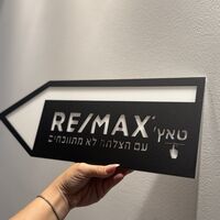 שלט לוגו לתלייה על הקיר