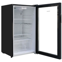 מקרר וטרינה 90 ליטר זכוכית שחור peerless BC-90 BGP
