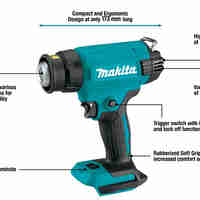 מפזר חום נטען DHG181 מתוצרת Makita