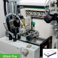 HOLLY- G564 PLUS, מכונת קנטים מושלמת, מלוא התחנות. כולל מתזים, כרסום מקדים, משקפים לחזיתות, 2 סוגי ציקלינות ומברשות