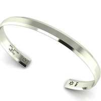 Solid 14k White Gold Cuff