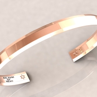 Solid 14k Rose Gold Cuff