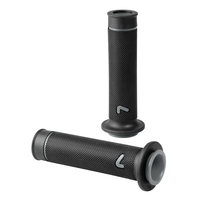 גריפים ספורטיבים לאופנועי כביש שחור/אפור LAMPA