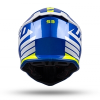 קסדת שטח UFO INTREPID כחול/לבן/צהוב זרחני