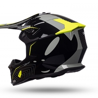 קסדת שטח UFO INTREPID שחור/צהוב זרחני