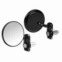 זוג מראות כידון אלומיניום עגולות LAMPA Dernier בצבע שחור
