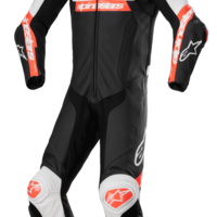 חליפת עור חלק אחד ALPINESTARS MISSILE V2 WARD שחור/לבן/אדום