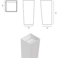 כיור עומד מרובע Ascella freestanding