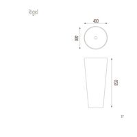 כיור עומד עגול Rigel-B Freestanding