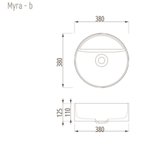כיור מונח Myra-B