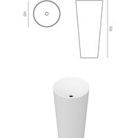 כיור עומד עגול Rigel Freestanding