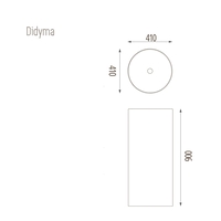 כיור עומד עגול Didyma Freestanding