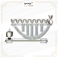 חנוכיה קריסטל מהודרת עם אבנים