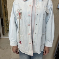 ג׳קט ג׳ינס פרח