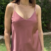 גופיית סאטן ורוד עתיק