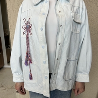 ג׳קט ג׳ינס פרח