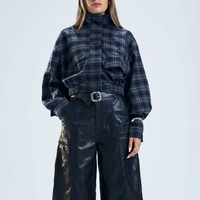 ג׳קט ניל כחול משובץ