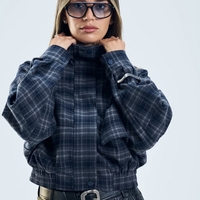 ג׳קט ניל כחול משובץ