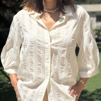 חולצה מכופתרת פסים עדן