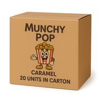 חטיף תירס פופ קורן  בטעם קרמל - 120 גרם * 20 יחידות ( מארז )