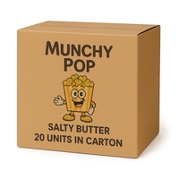 חטיף תירס פופ קורן  בטעם חמאה - 120 גרם * 20 יחידות ( מארז )