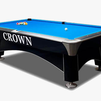 שולחן פול מקצועי 9 פיט CROWN צבע שחור אמריקן פול