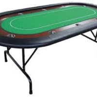 REGIIS שולחן קלפים ירוק מתקפל מתאים ל 10 שחקנים כולל רגלי מתכת מתקפלות