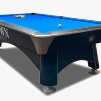 שולחן פול מקצועי 9 פיט CROWN צבע שחור אמריקן פול