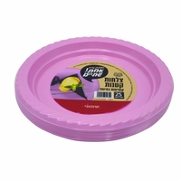 צלחת קטן טורקיז/ורוד 25 יחידות