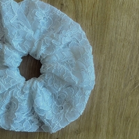 Large handmade lace scrunchie
