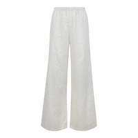 ARIELLE Linen trousers Embroidered cream