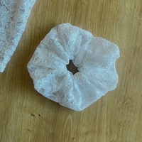 Large handmade lace scrunchie