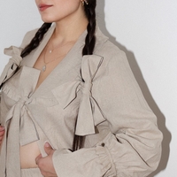 LUNNA Linen Blouse sand
