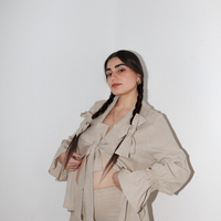ARIELLE Linen trousers sand