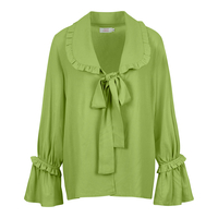 LUNNA Linen Blouse lime