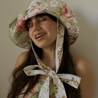 Double-sided Hands made summer hat - flowery