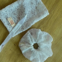 Large handmade lace scrunchie
