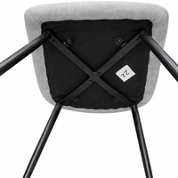 רביעיית כיסאות מרופדים דגם ריביירה Riviera אפור כהה