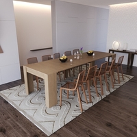 קונסולה נפתחת לפינת אוכל 3 מטר דגם לורד עץ טבעי