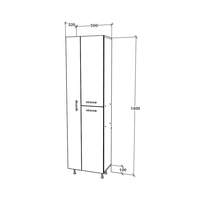 ארון שרות עם מקום אחסון למגב/מטאטא ודלי דגם אביעד AVIAD