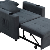 כורסת מיטה נפתחת דגם ליבורנו Livorno אפור כהה