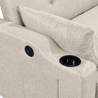 ספה דו-מושבית נפתחת למיטה זוגית דגם פצ’רטי PACERTI חום בהיר (בז')