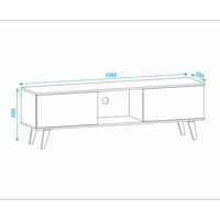 מזנון רוחב 158 דלתות ותא אחסון דגם ליברה LIBRA לבן